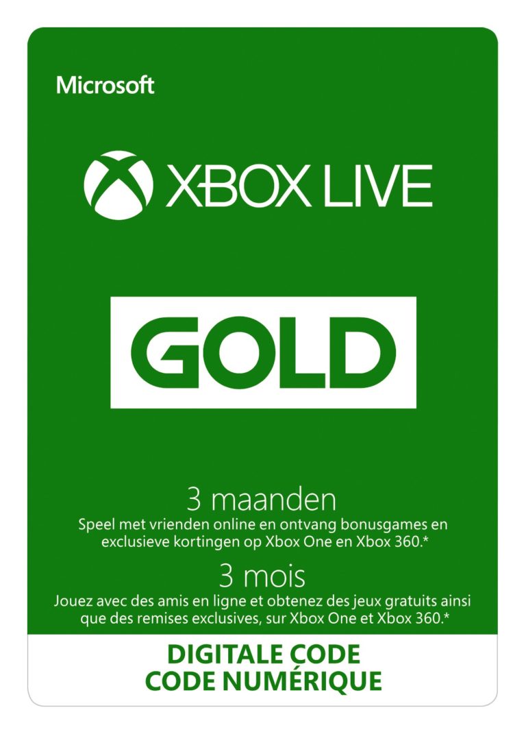 Beroemdheden Xbox Live Gold 3 maanden abonnement kaart voor onbeperkt multiplayer gaming en gratis games